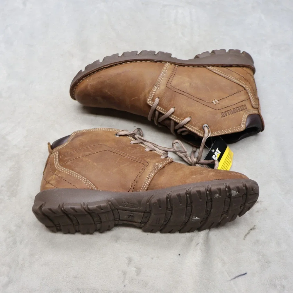 Caterpillar Mens 11 Chukka Boots Brown Transform 2.0 Leather Rugged Lace Up NWD